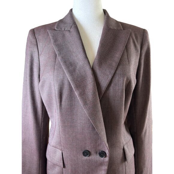 Lafayette 148 Wool Blend Career Plum Burgundy Lined Size 10 - Picture 2 of 12